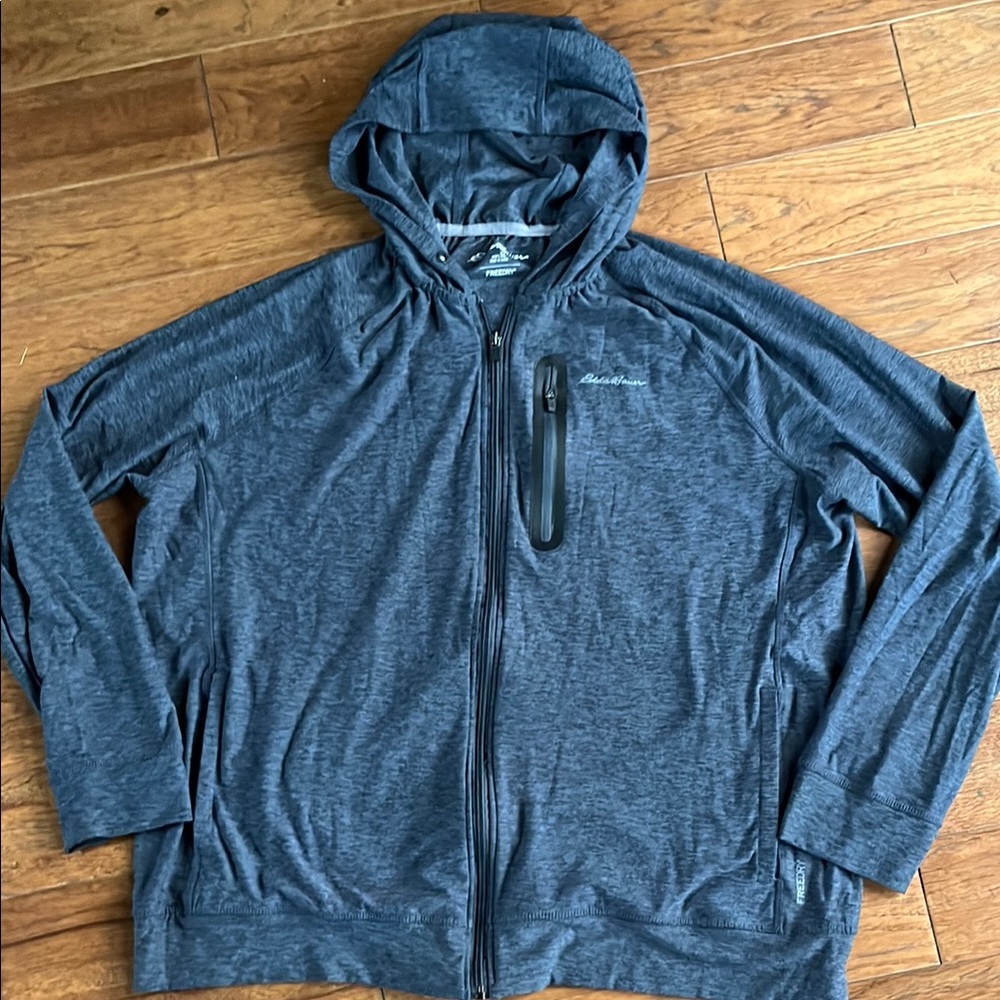 Men's Blue Hooded Jacket by Eddie Baurer